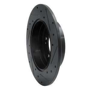 Hyundai Azera Brake Rotor (1) - Rear Left - R1 Concepts - Drilled & Slotted - Black - `05-`20